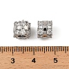 Brass Micro Pave Cubic Zirconia Beads KK-K374-22P-3