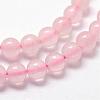 Natural Rose Quartz Beads Strands G-N0195-04-3mm-3