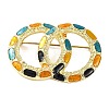 Golden Plated Alloy Brooches JEWB-L017-05G-1
