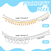 2Pcs 2 Styles Alloy Bell Chain Tassel Anklets AJEW-ME0002-98-2