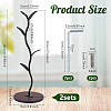 2Pcs Bamboo & Iron Mug Holder AJEW-WA0003-71-2