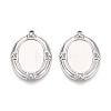 304 Stainless Steel Pendant Cabochon Settings STAS-T067-17P-1