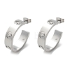 304 Stainless Steel Stud Earrings EJEW-S253-17P-4