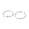 Ion Plating(IP) 316 Surgical Stainless Steel Hoop Earrings Findings STAS-F149-32M-E-3