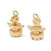 Brass Micro Pave Cubic Zirconia Charms KK-C155-17G-05-2