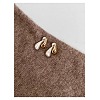 Brass Two Tone Teardrop Dangle Stud Earrings FS-WG19080-01-1