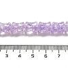 Transparent Crackle Glass Beads Strands GLAA-D025-01G-4