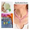 30Pcs Transparent & Opaque Resin Clover Pendants CRES-TA0001-95-8