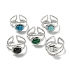 304 Stainless Steel Open Cuff Rings RJEW-C079-10P-1