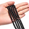 Synthetic Black Stone Beads Strands X-G-G508-6MM-4