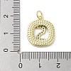 Rack Plating Brass Micro Pave Clear Cubic Zirconia Pendants KK-E102-33G-S-3