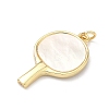 Natural Shell Pendants KK-P345-67G-2