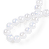 Electroplate Imitation Jade Glass Beads Strands GLAA-T032-J8mm-AB01-5