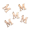 Ion Plating(IP) 304 Stainless Steel Alphabet Charms STAS-H122-M-RG-2