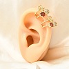 Cherry Brass Micro Pave Cubic Zirconia Cuff Earrings LS-EJEW-C186-13G-3