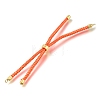 Braided Cotton Cord Slider Bracelet Making MAK-R001-01G-07-2