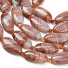 Natural Red Banded Agate Beads Strands G-B178-U01-01-4