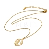 Brass Clear Cubic Zirconia Pendant Necklaces for Women NJEW-R018-02G-01-4