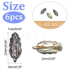6Pcs Natural Paua Shell Pendants FIND-AR0002-18-2