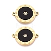 304 Stainless Steel Enamel Connector Charms STAS-Q111-09G-1