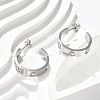 304 Stainless Steel Stud Earrings EJEW-S253-17P-2