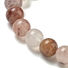 Natural Chalcedony Round Beaded Stretch Bracelets for Women BJEW-C077-01-2