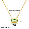 304 Stainless Steel Pave Cubic Zirconia Oval Birth Stone Pendant Necklaces for Women FS-WGC2097-10-1