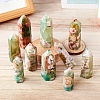 Point Tower Natural Green Cherry Blossom Agate Home Display Decoration PW-WG57748-02-3