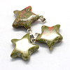 Star Natural Unakite Pendants G-Q367-15-2