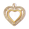 304 Stainless Steel with Crystal Rhinestone Pendants RB-OY001-13G-01-1