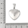 304 Stainless Steel Rhinestone Locket Pendants STAS-U040-17P-3