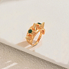 Brass Pave Cubic Zirconia Finger Rings for Women CN0771-1-1