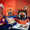 16Pcs 4 Patterns Square Halloween Foldable Creative Paper Gift Box CON-BC0007-01-4