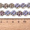 Baking Paint Electroplate Transparent Glass Beads Strands EGLA-Q136-04A-11-4