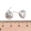 Brass Micro Pave Cubic Zirconia Stud Earring Findings KK-E107-25B-P-3