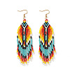 Bohemian Handmade Glass Seed Beads Dangle Earrings JC6992-5