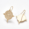 Brass Earring Hooks KK-S350-352-2