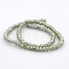 Full Rainbow Plated Faceted Rondelle  Glass Beads Strands GLAA-A024B-FR01-2