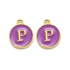 Golden Plated Alloy Enamel Charms LS-ENAM-Q437-12P-1
