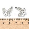 Animal Theme UV Plating Alloy Crystal Rhinestone Pendants ALRI-T012-07J-P-3