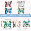 32Pcs 4 Colors Brass with Glass Charms KK-SC0003-57-2