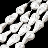 Electroplated Glass Shell Pearl Beads Strands BSHE-B009-B01-13x21mm-1