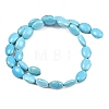 Dyed Synthetical Turquoise Oval Bead Strand G-P083-89G-3