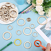 CHGCRAFT 150Pcs 4 Style Unfinished Wood Linking Rings WOOD-CA0001-76-4