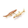 304 Stainless Steel Enamel Pendants STAS-N124-24G-2