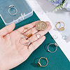 8Pcs 2 Colors 304 Stainless Steel Open Cuff Ring Component STAS-BBC0010-40-3