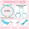 3Pcs Polyester Braided Round Cord Slider Bracelet Making MAK-TA0001-38A-4