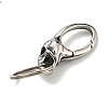 Tibetan Style 316 Surgical Stainless Steel Fittings with 304 Stainless Steel Key Ring FIND-Q101-16AS-2