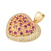 Brass Micro Pave Cubic Zirconia Pendants KK-A241-12G-01-2