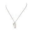 304 Stainless Steel Capsule Shape Urn Ashes Pendant Necklaces NJEW-JN05730-2